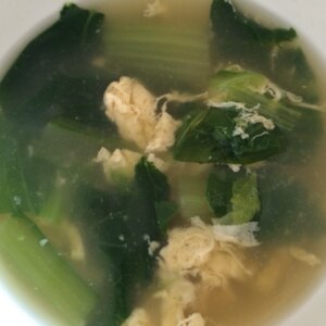 チンゲン菜とたまごの中華スープ